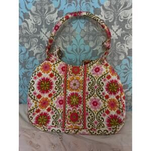 Vera Bradley Eloise Folkloric Floral Kiss Print Handbag
